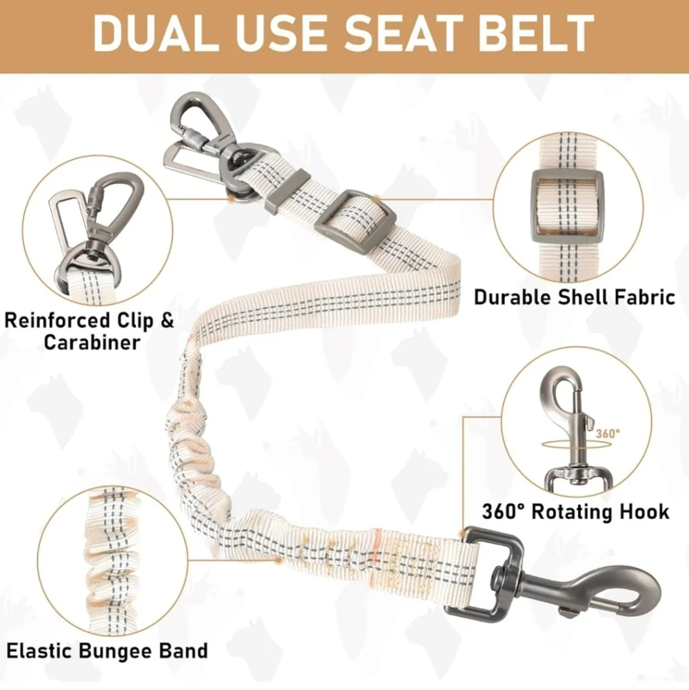 Dog Seat Belt Harness and Collar Set